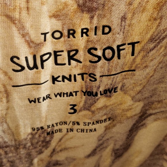 Torrid Size 3 (22/24W) Super Soft Walnut Floral Maxi Dress NWOT - Picture 7 of 10